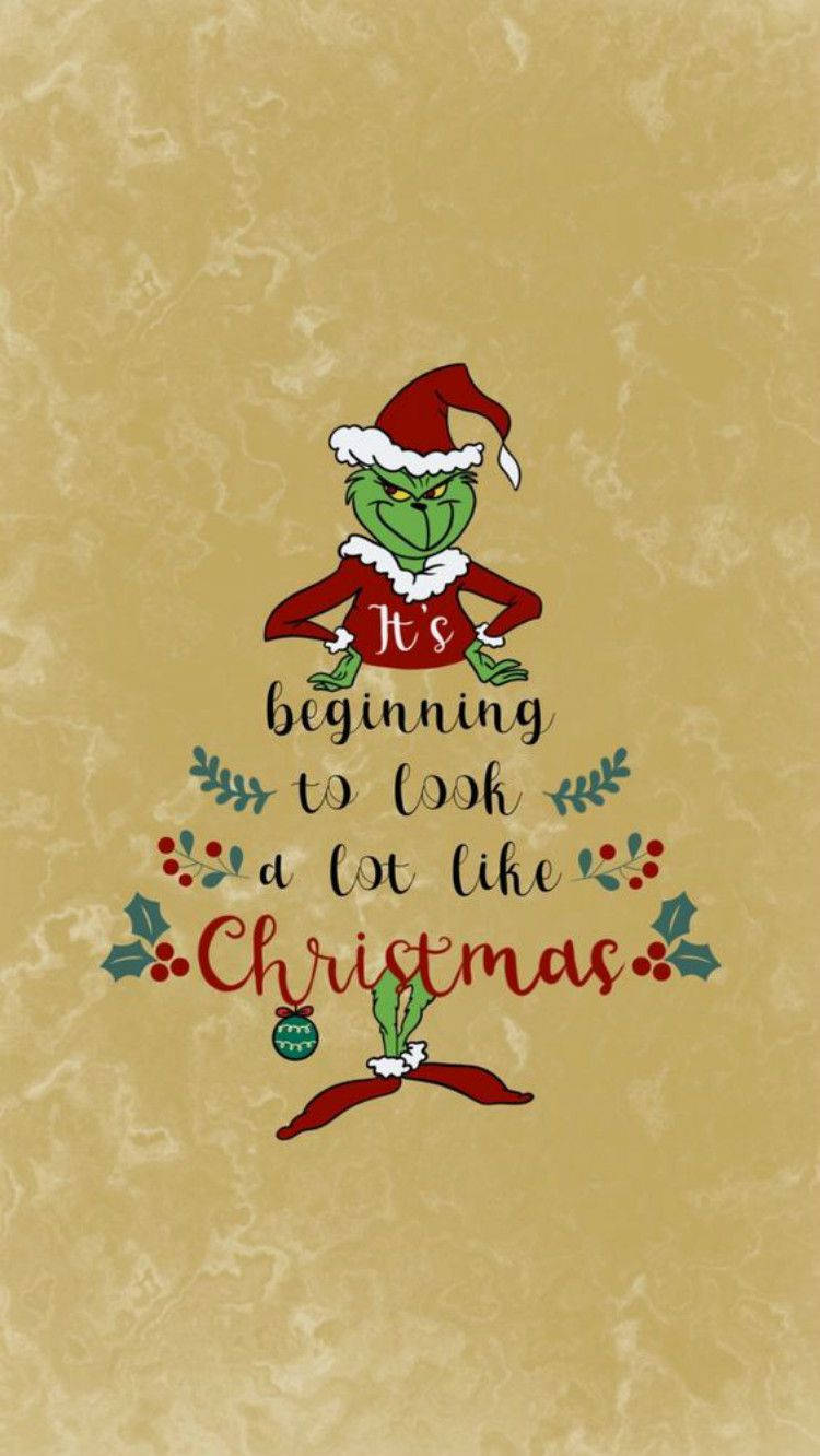 Cute Christmas Iphone Grinch Tree Wallpaper