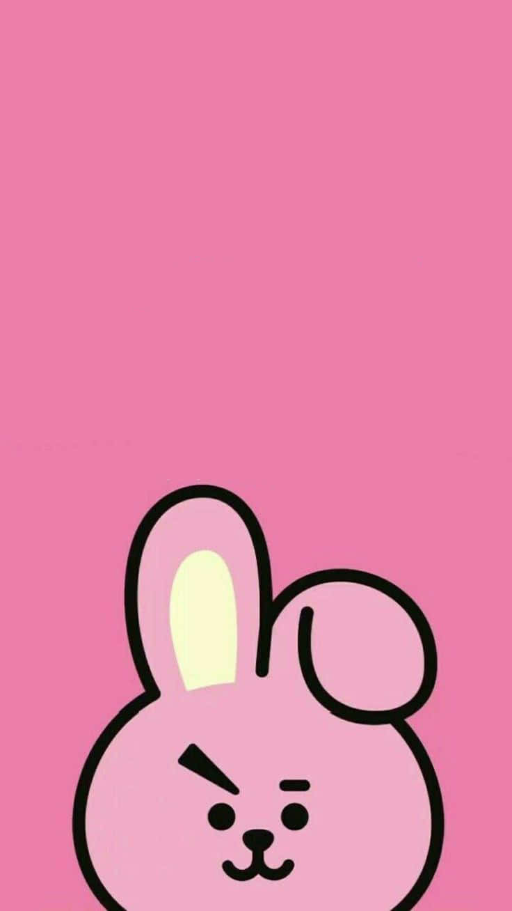 Cute & Colorful Pink Bunny Wallpaper