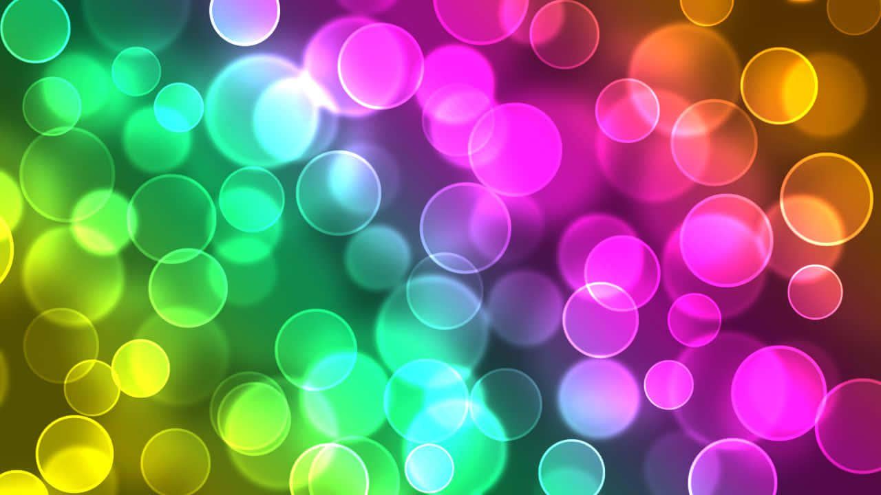 Cute Colorful Rainbow Circles Wallpaper