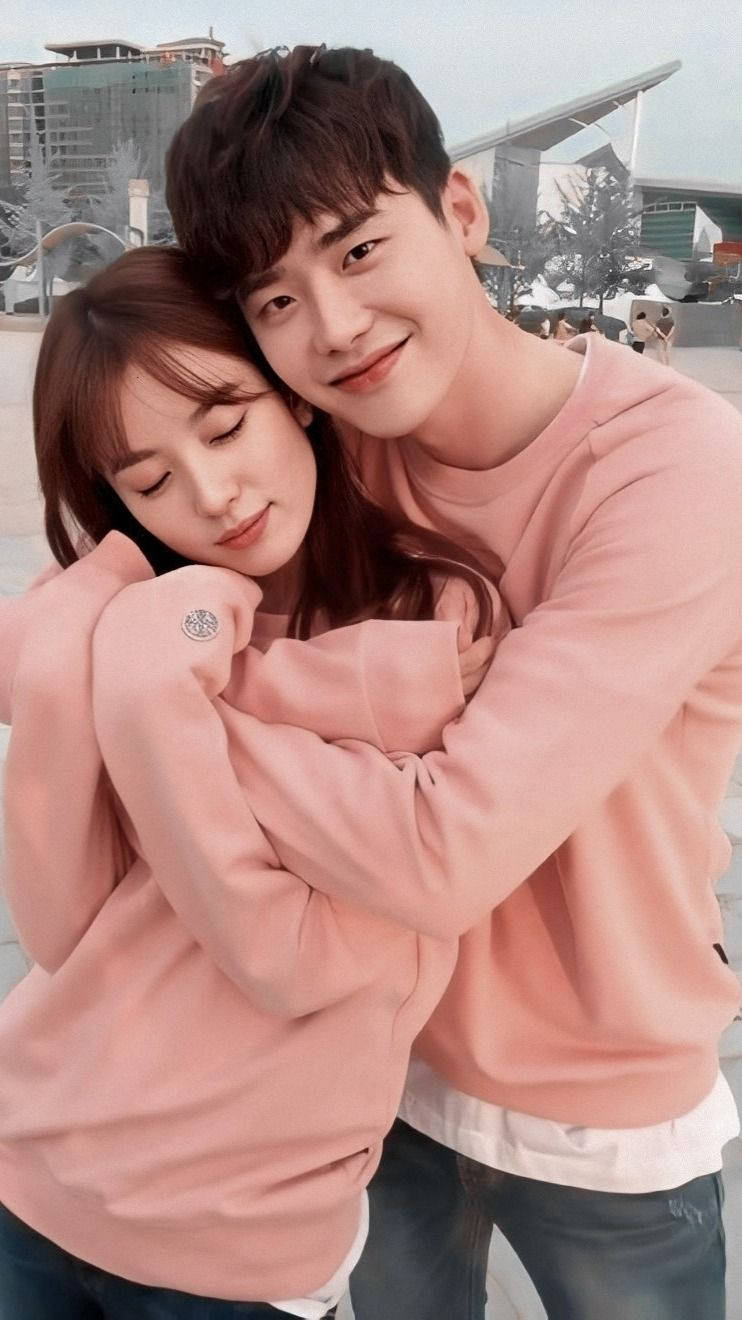 Cute Couple Photo Lee Jong-suk Han Hyo-joo Wallpaper