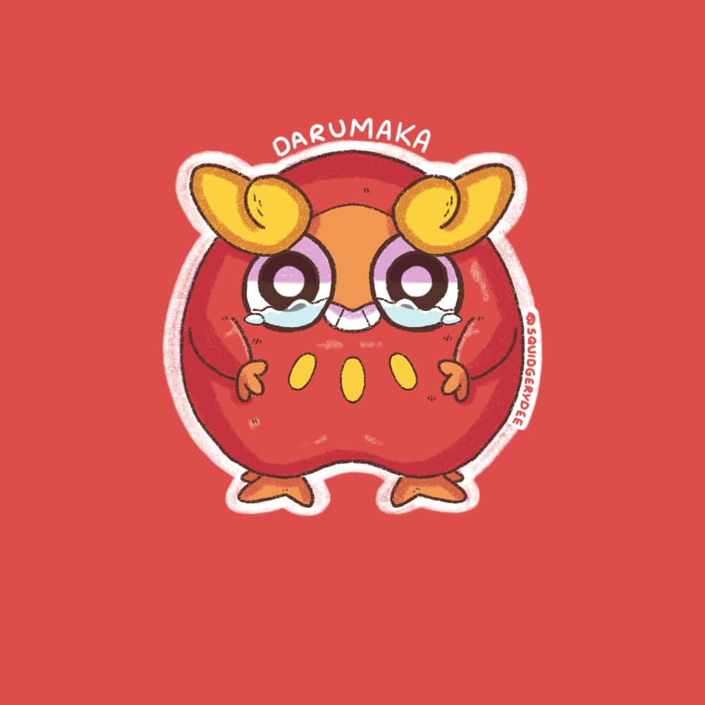 Cute Darumaka Illustration Wallpaper