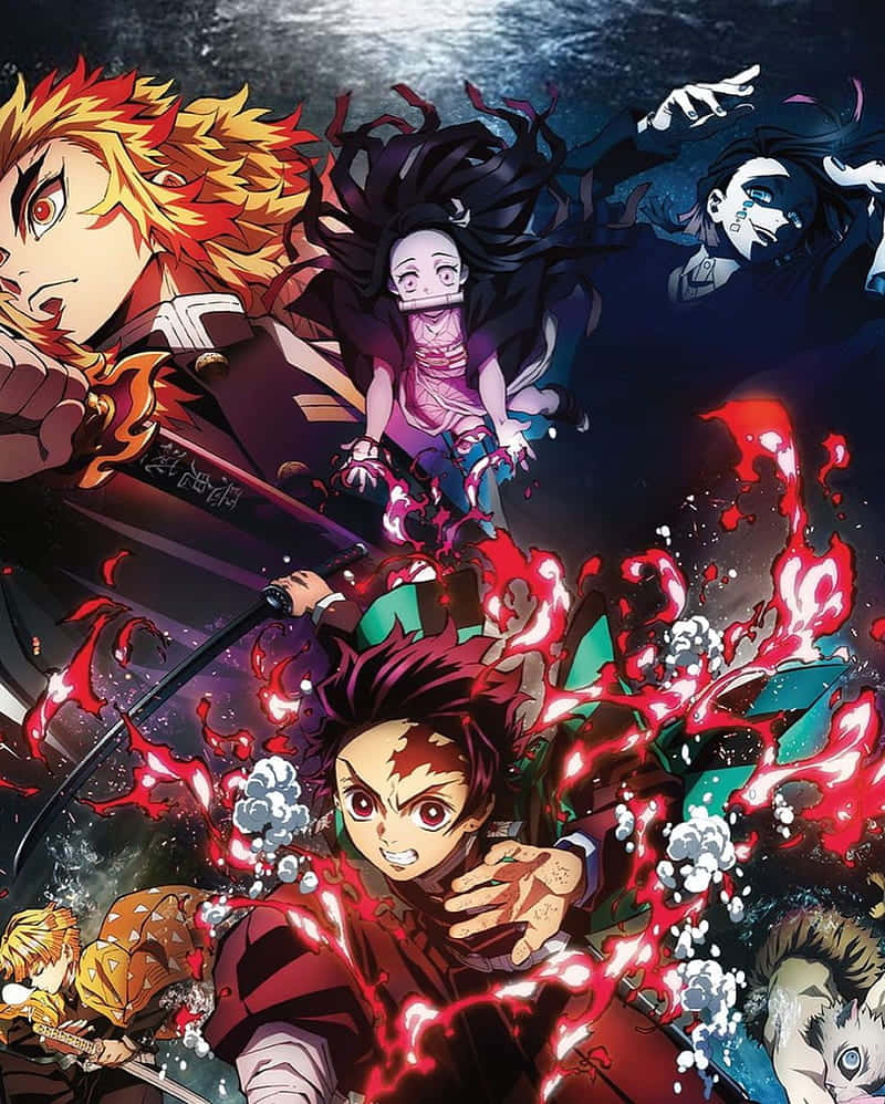 Cute Demon Slayer Mugen Train Movie Poster Wallpaper