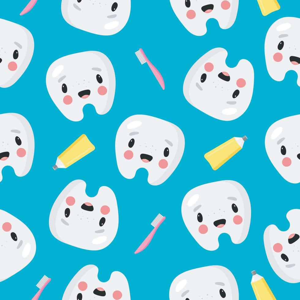 Cute Dental Hygiene Pattern Wallpaper