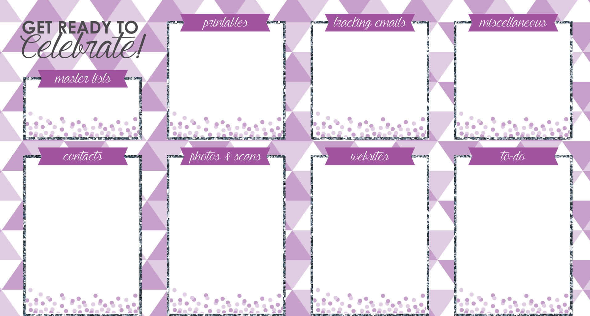 Cute Desktop Organizer Purple And White Wallpaper