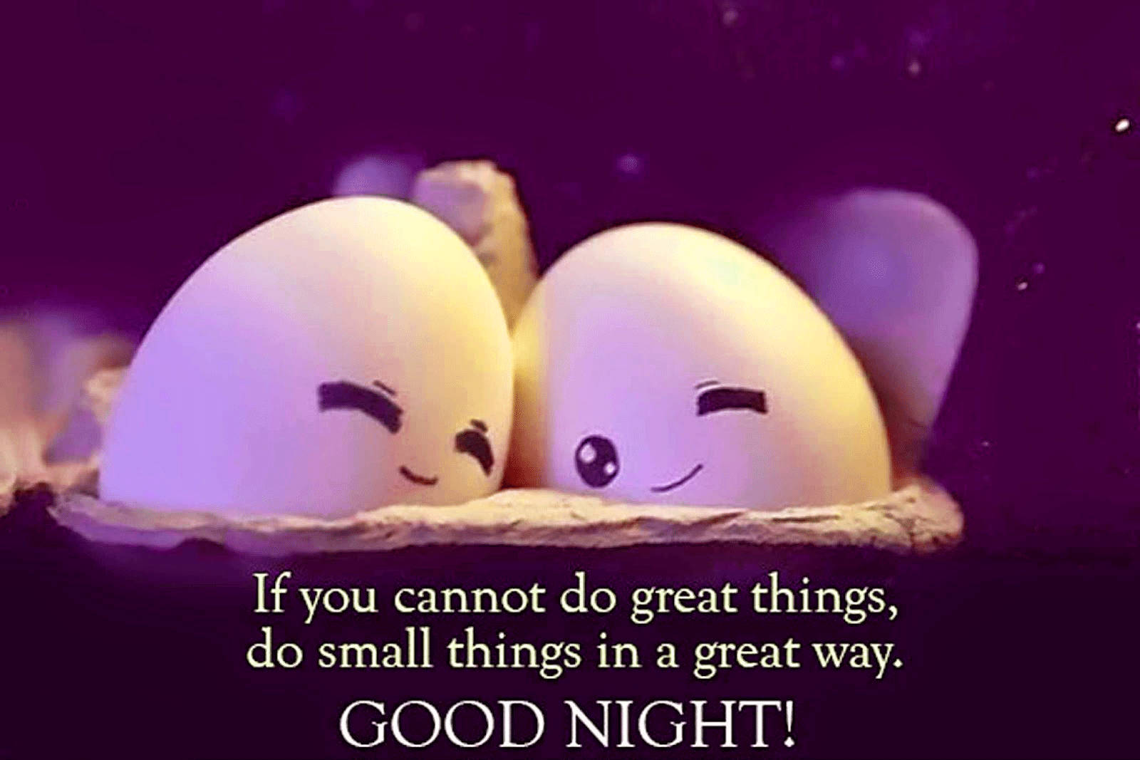 Cute Eggs Goodnight Wish Wallpaper