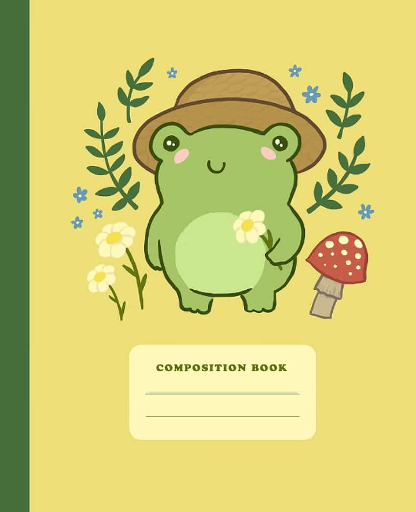 Cute Frog Composition Notebook Cover Wallpaper