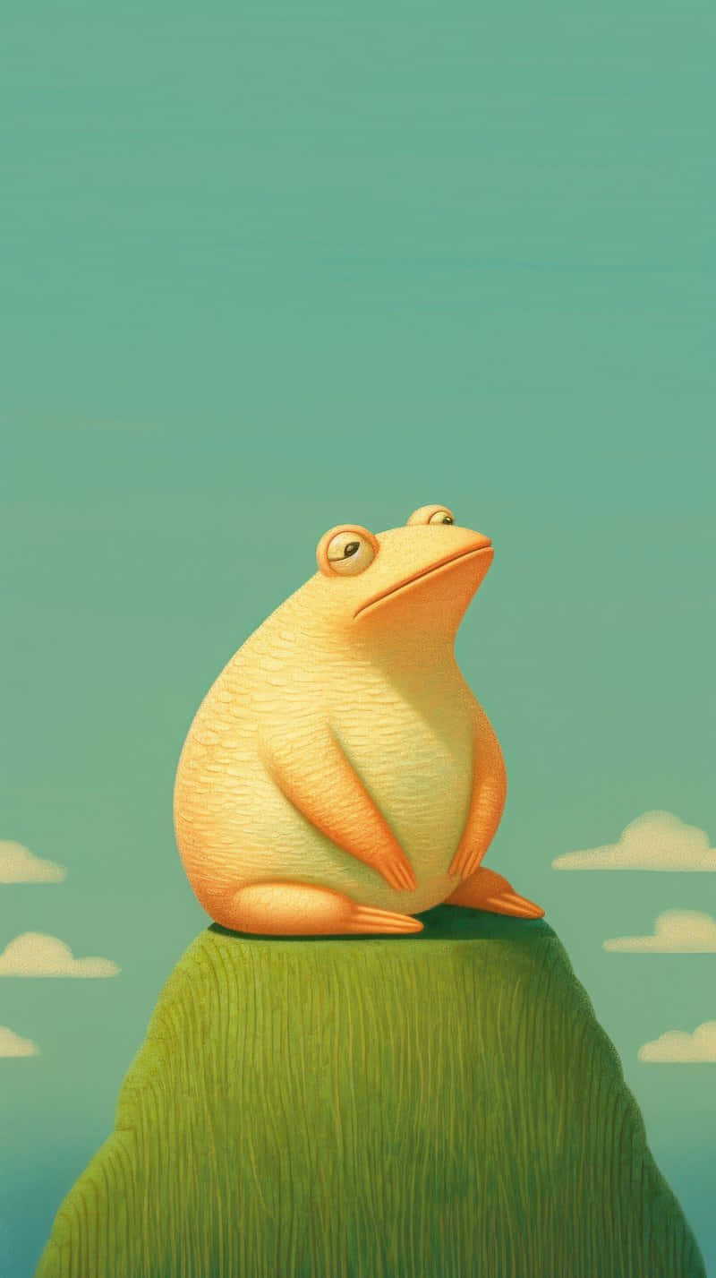 Cute Frog Illustrationi Phone Wallpaper Wallpaper