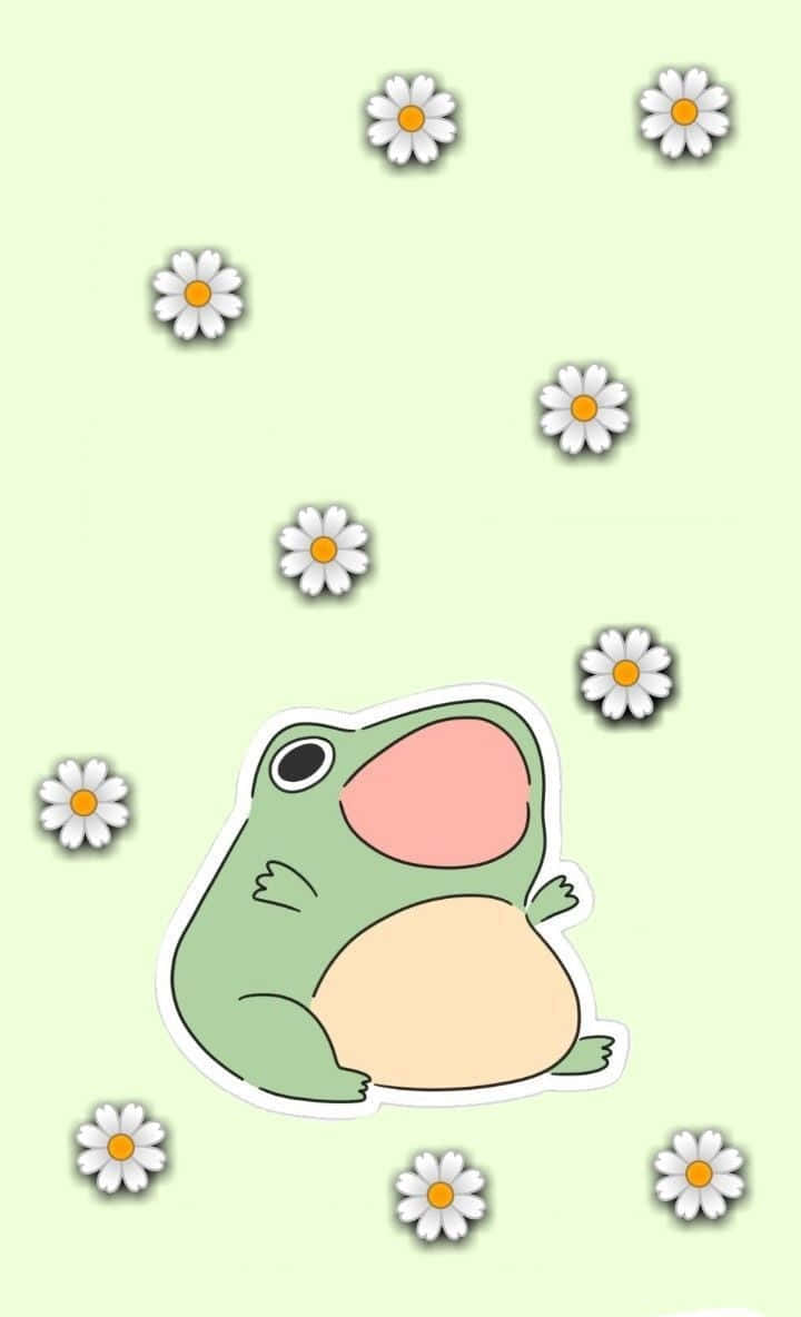 Cute Frogi Phone Wallpaper Wallpaper