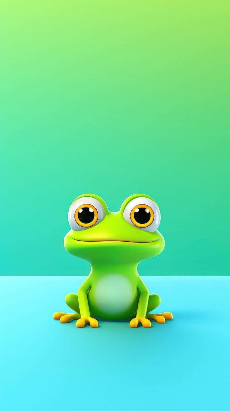 Cute Frogi Phone Wallpaper Wallpaper