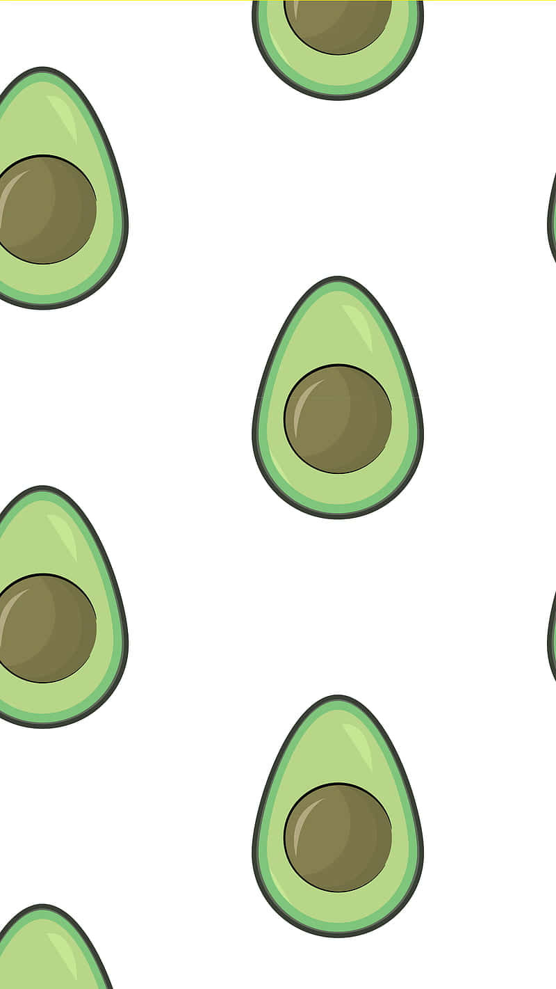 Cute Fruit Animated Avocados Wallpaper