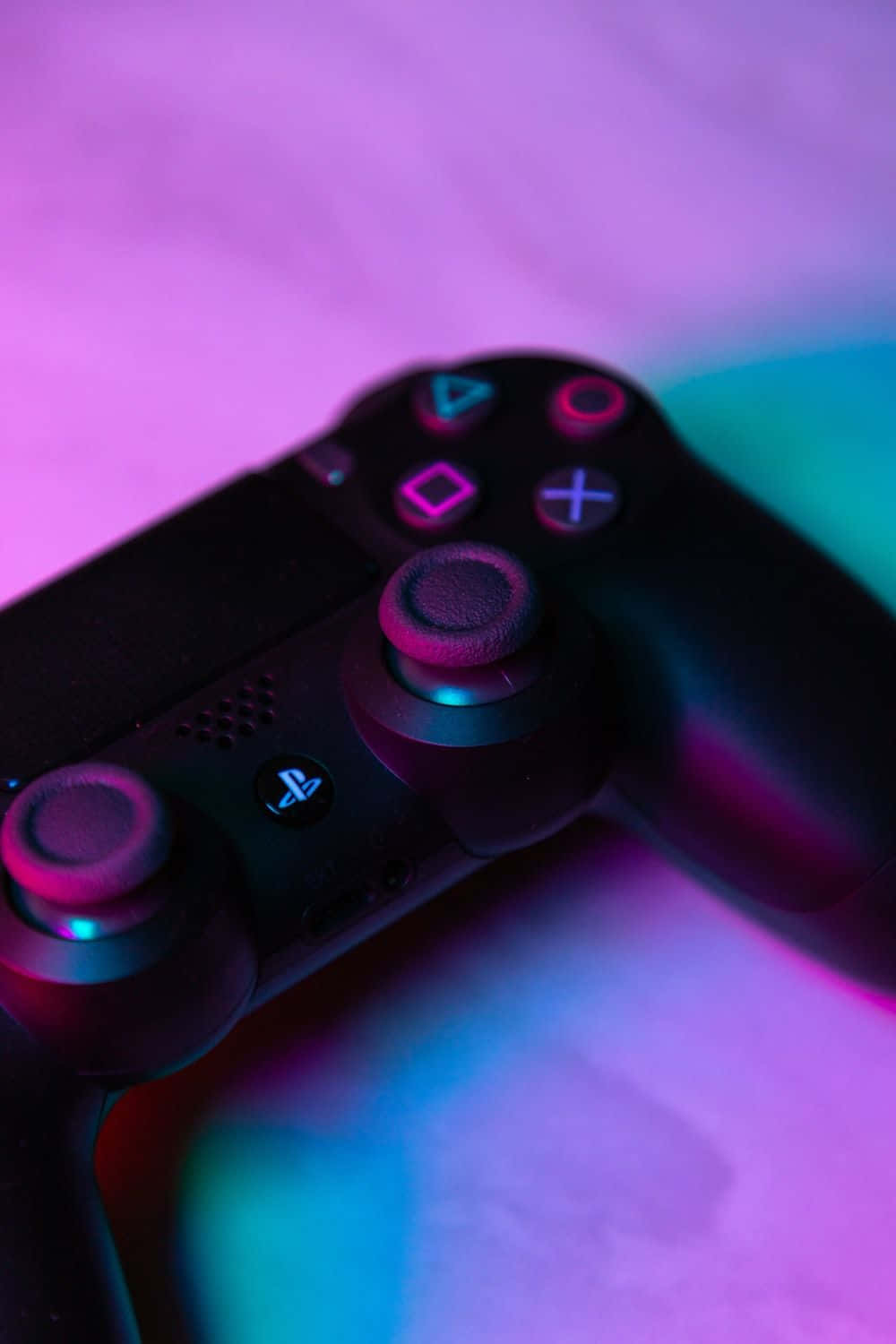 Cute Gaming Neon Ps4 Controller Wallpaper