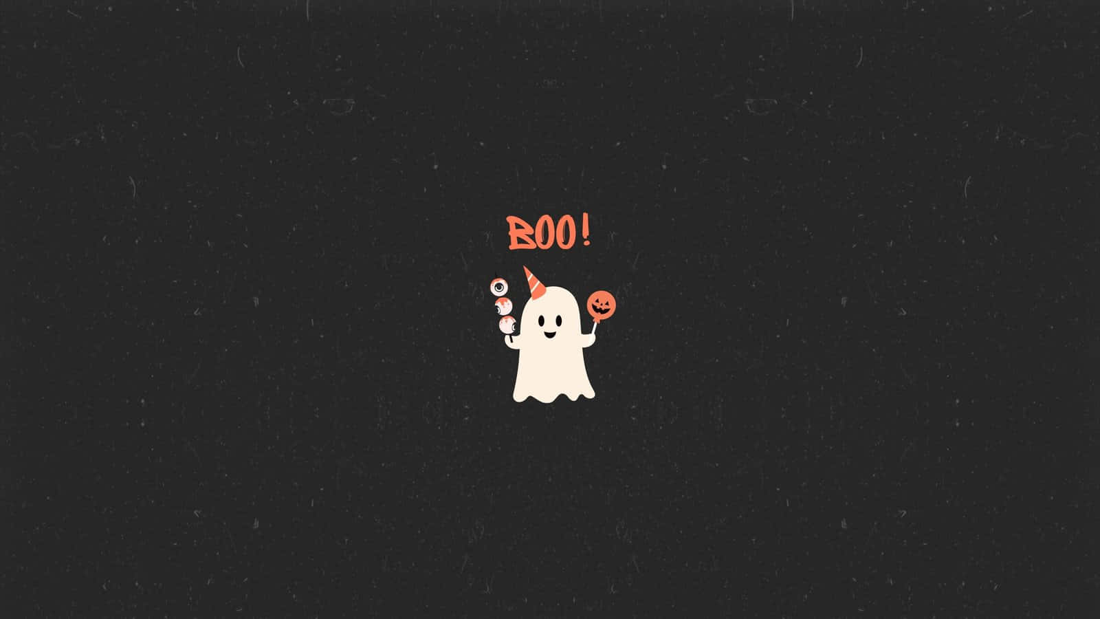 Cute Ghost Halloween Greeting Wallpaper