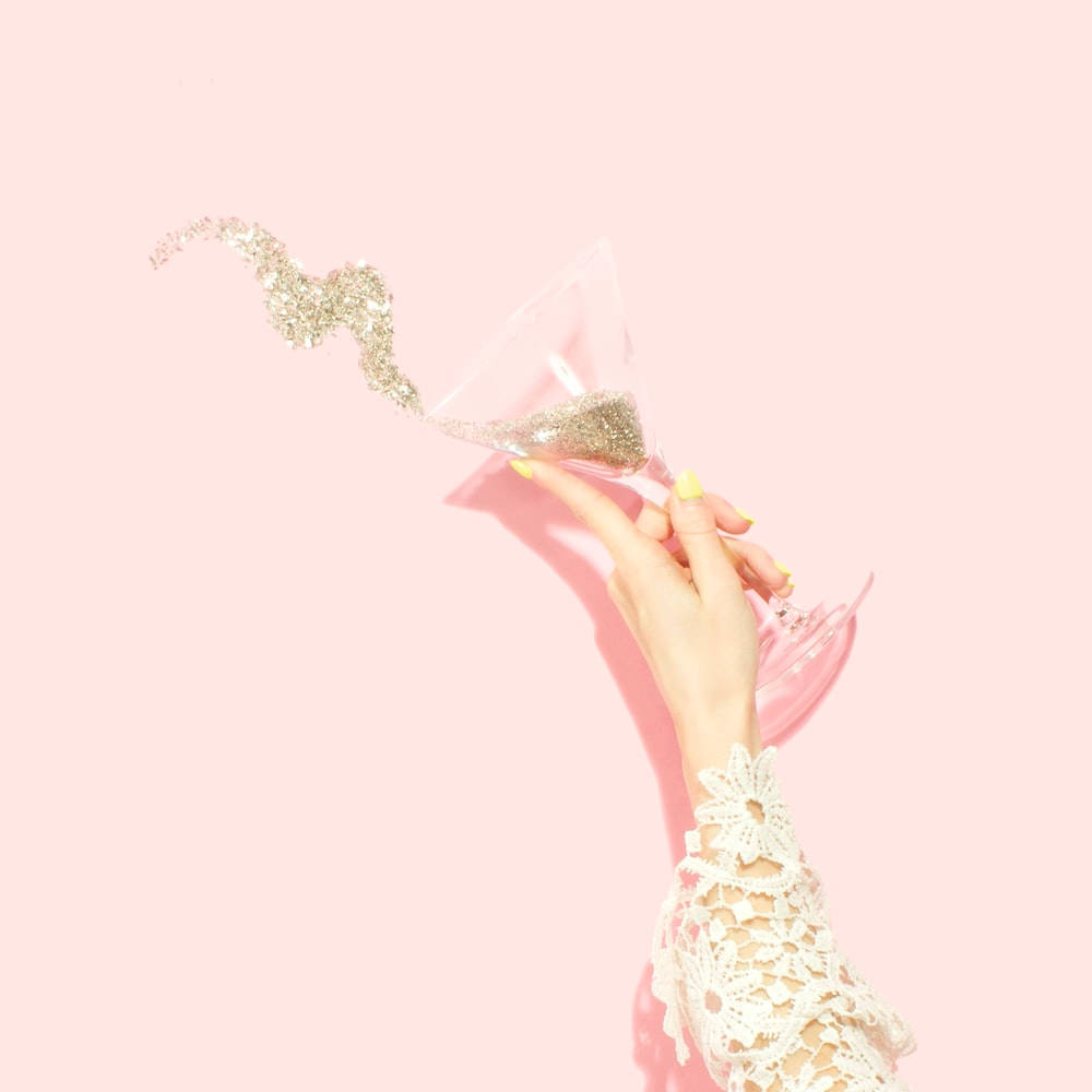 Cute Girly Wine Glass Wallpaper