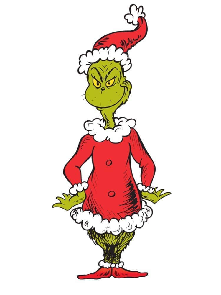 Cute Grinch Wearing Christmas Costume Wallpaper