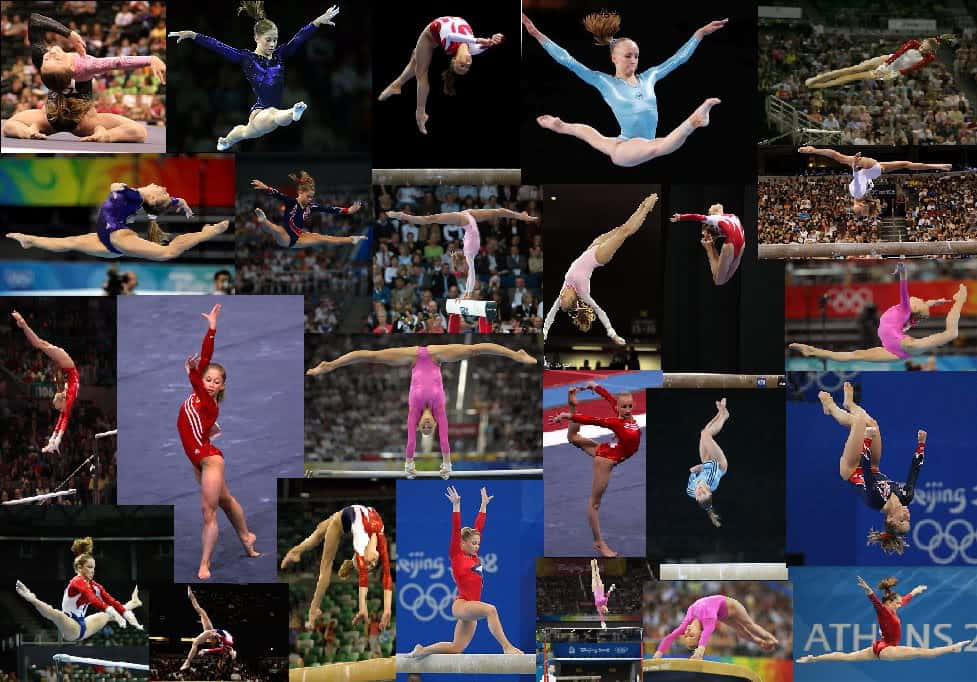 Cute Gymnastics Collage Wallpaper