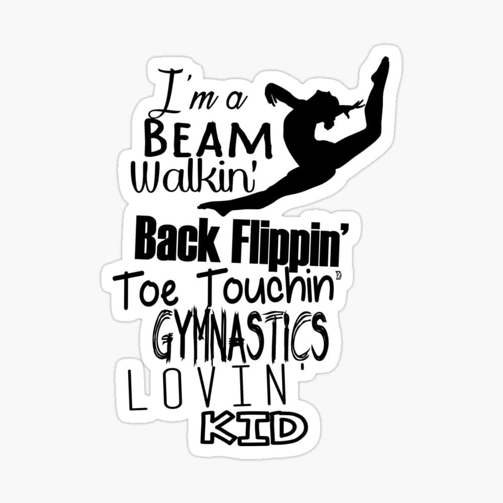 Cute Gymnastics Kid Quote Wallpaper