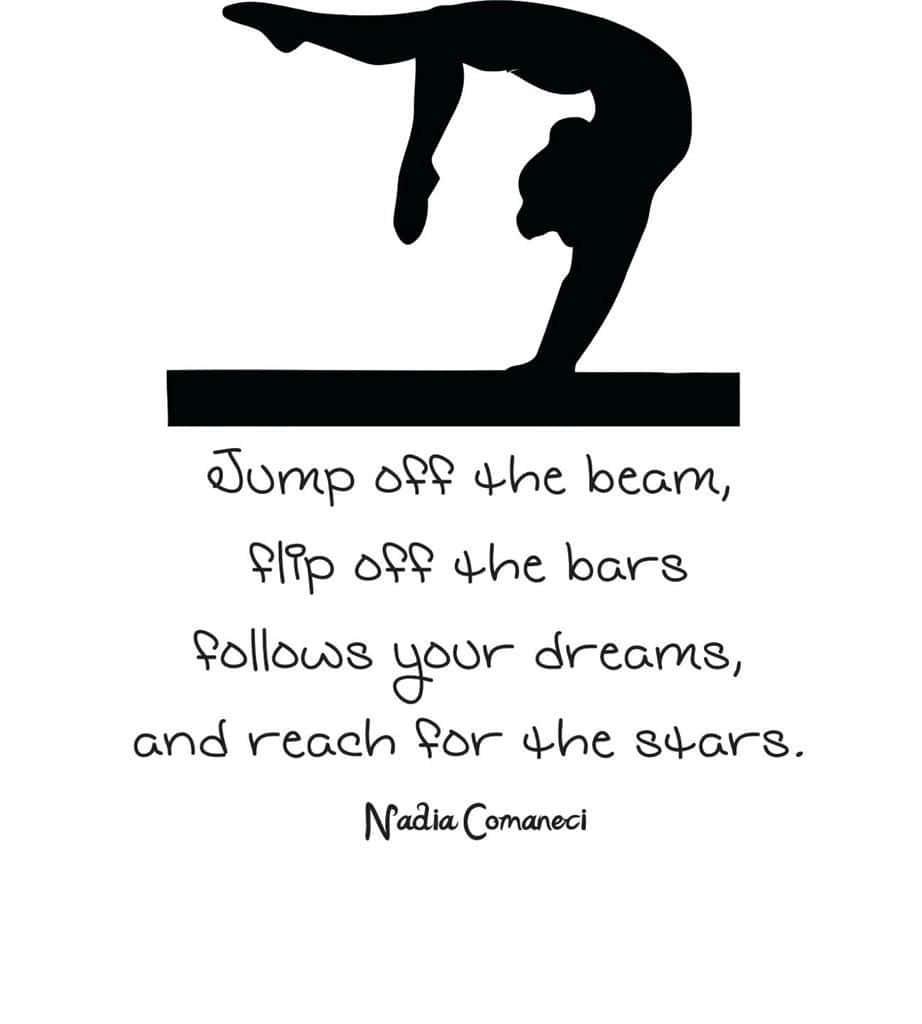 Cute Gymnastics Quote By Nadia Wallpaper