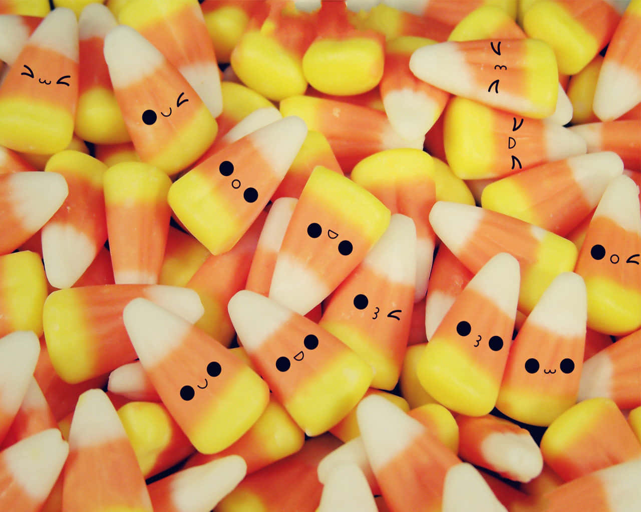 Cute Halloween Candies Light Colors Wallpaper