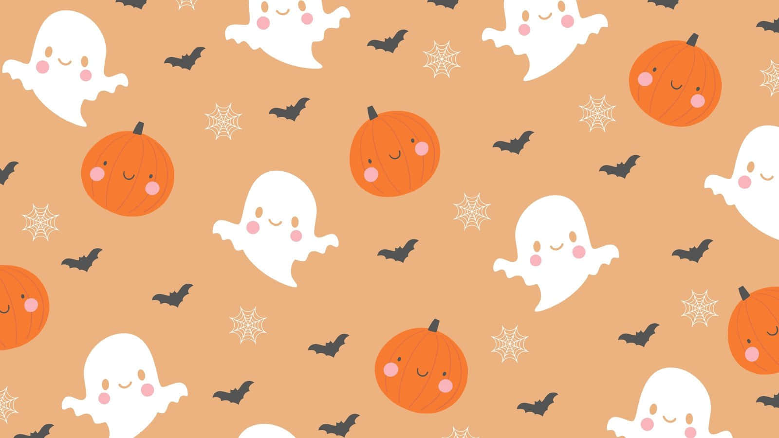 Cute Halloween Pattern Wallpaper