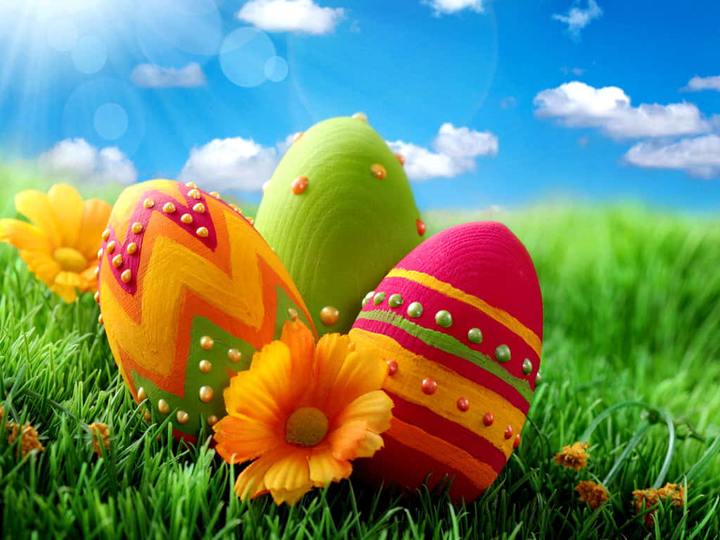 Cute Happy Easter Vibrant Wallpaper