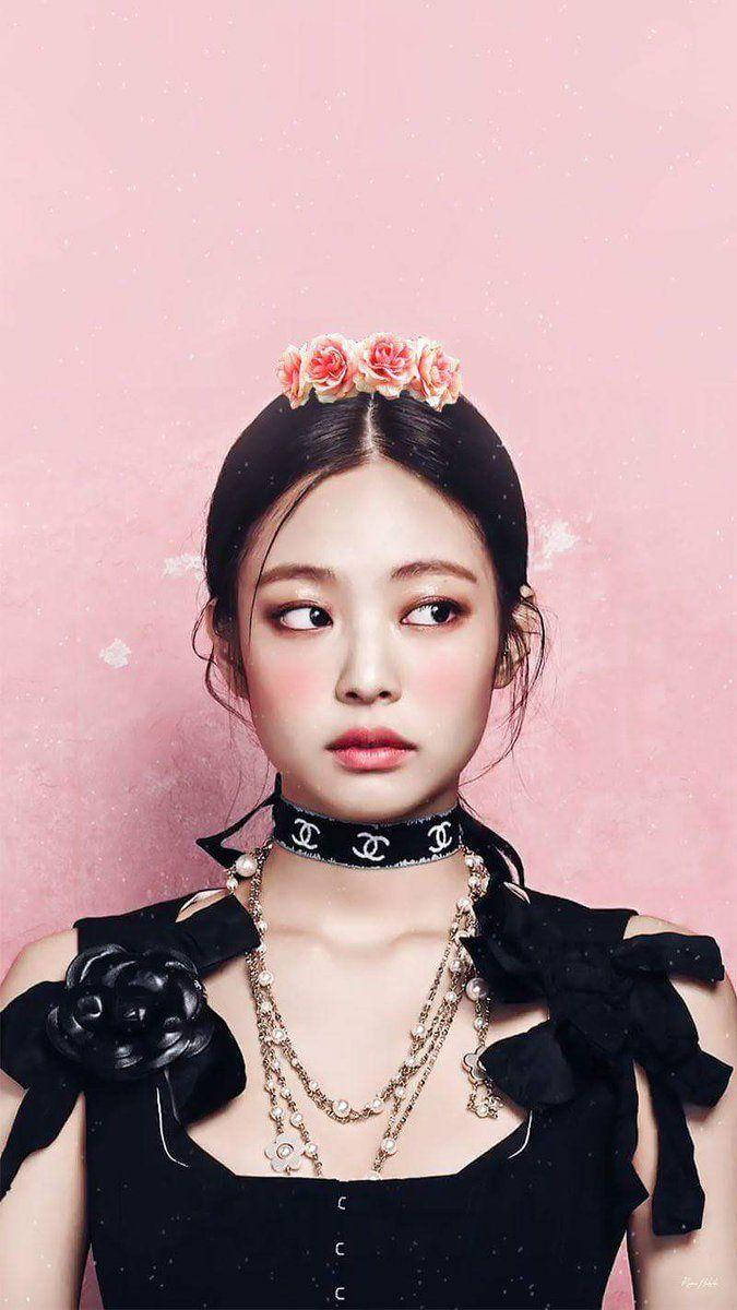 Cute Jennie Kim Graphic Wallpaper