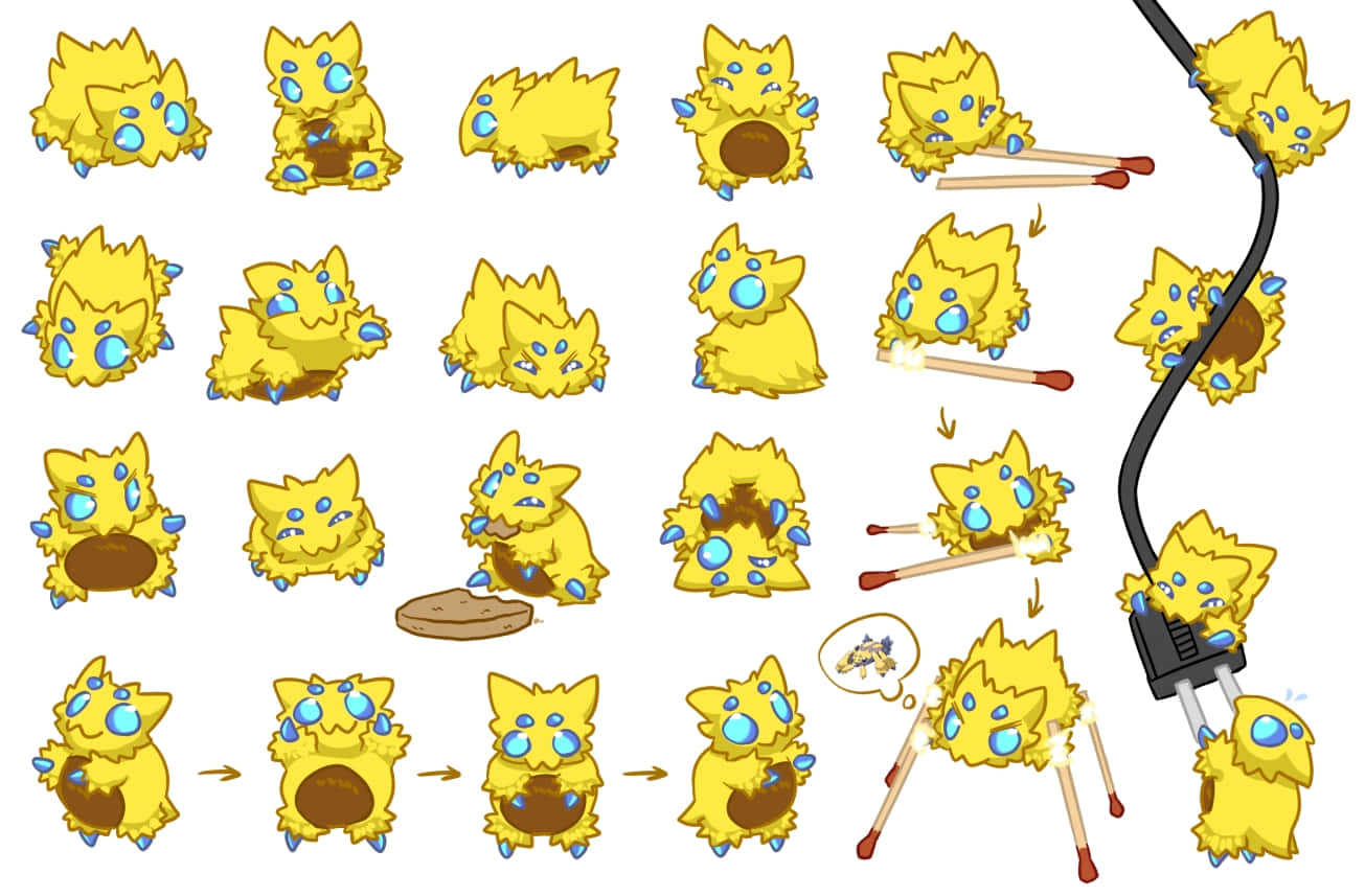 Cute Joltik Collection Desktop Wallpaper