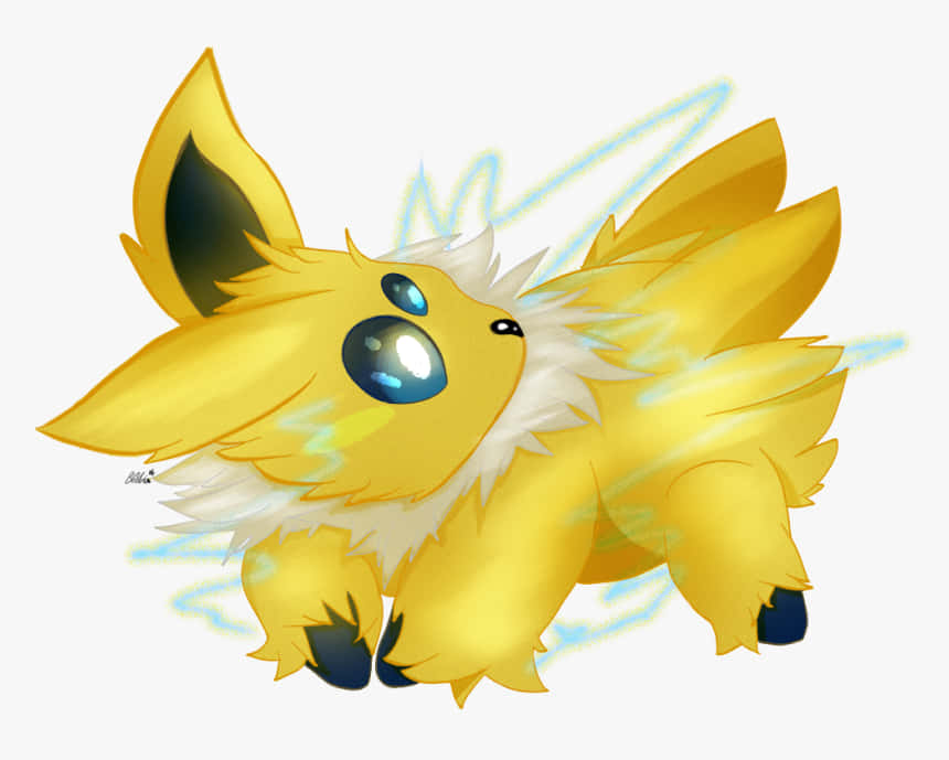 Cute Joltik Fusion With Jolteon Ears Wallpaper