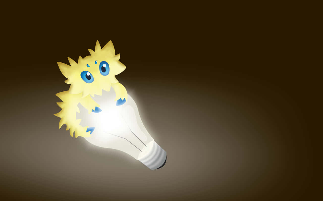 Cute Joltik On Top Of A Lightbulb Wallpaper