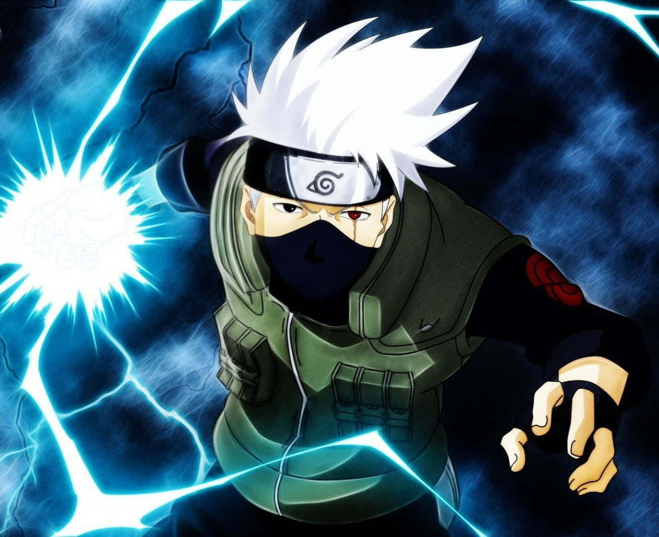 Cute Kakashi Raikiri Lightning Cutter Attack Wallpaper