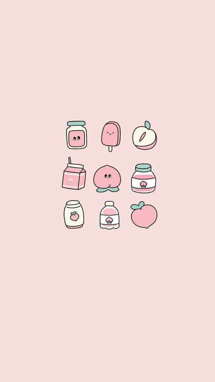 Cute Kawaii Food Aesthetic Phone Wallpaper