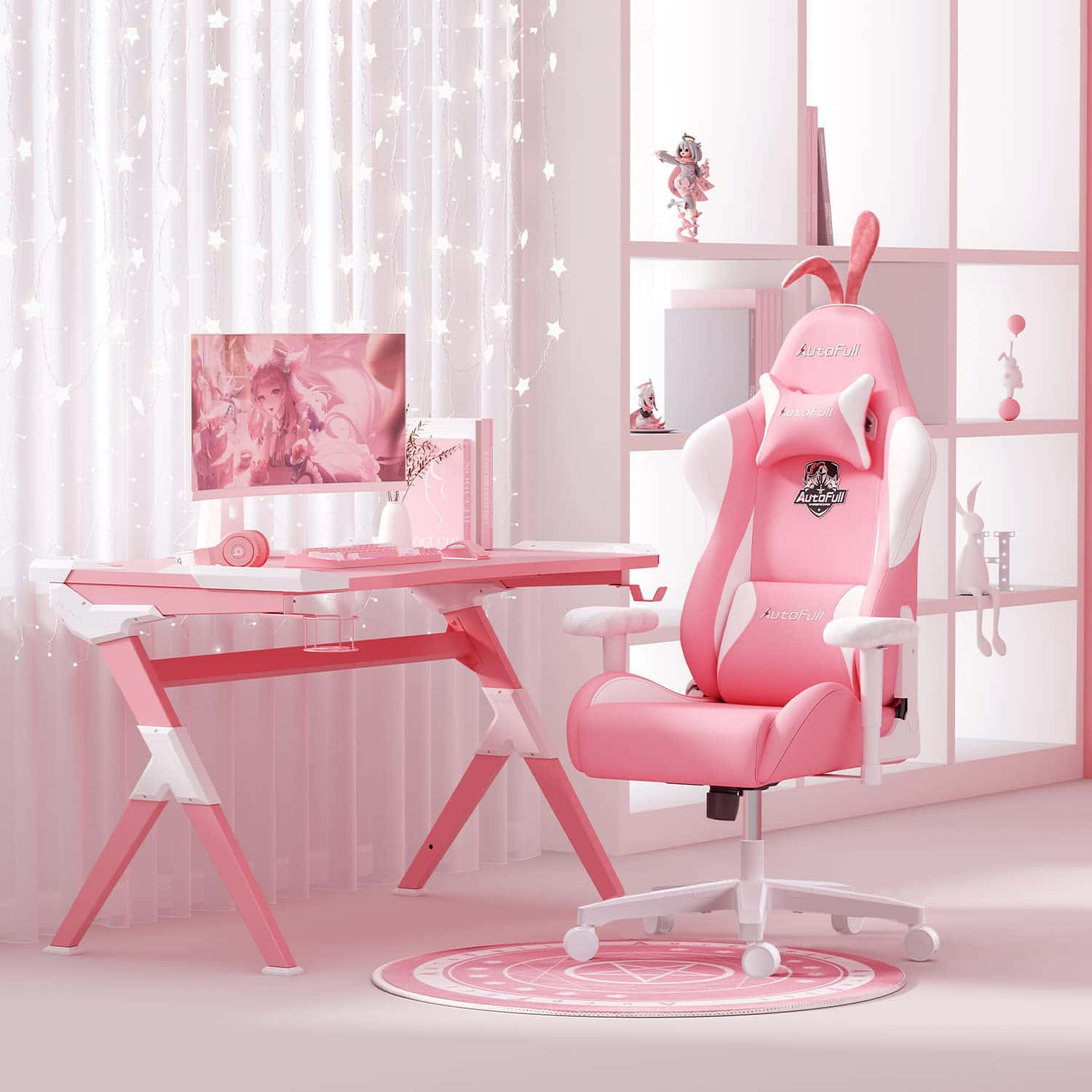 Cute Kawaii Gaming Setup Wallpaper