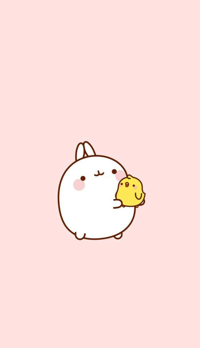 Cute Kawaii Molang And Piu Piu Wallpaper