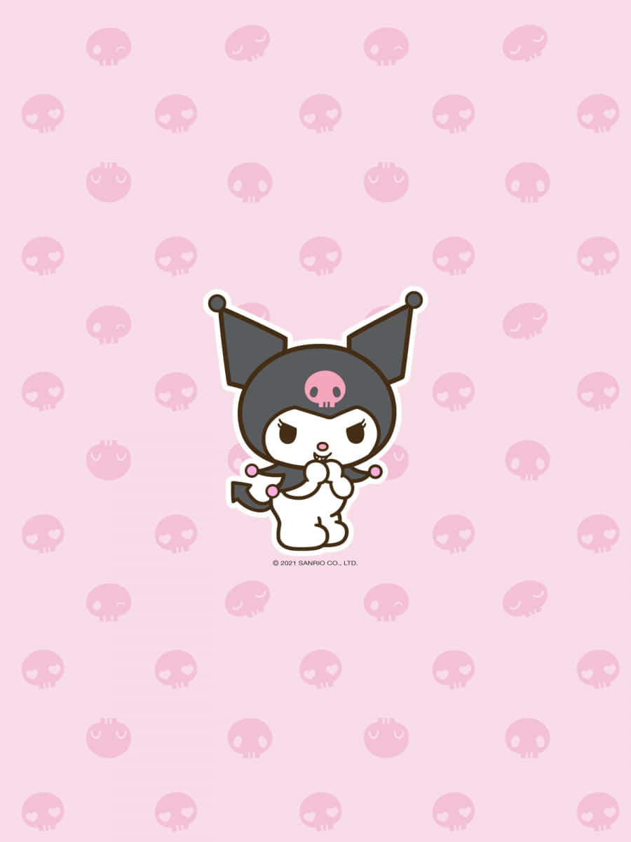 Cute Kuromi Alien Pink Wallpaper