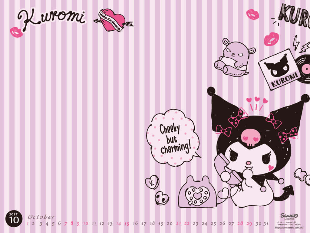 Cute Kuromi Cheeky But Charming Wallpaper