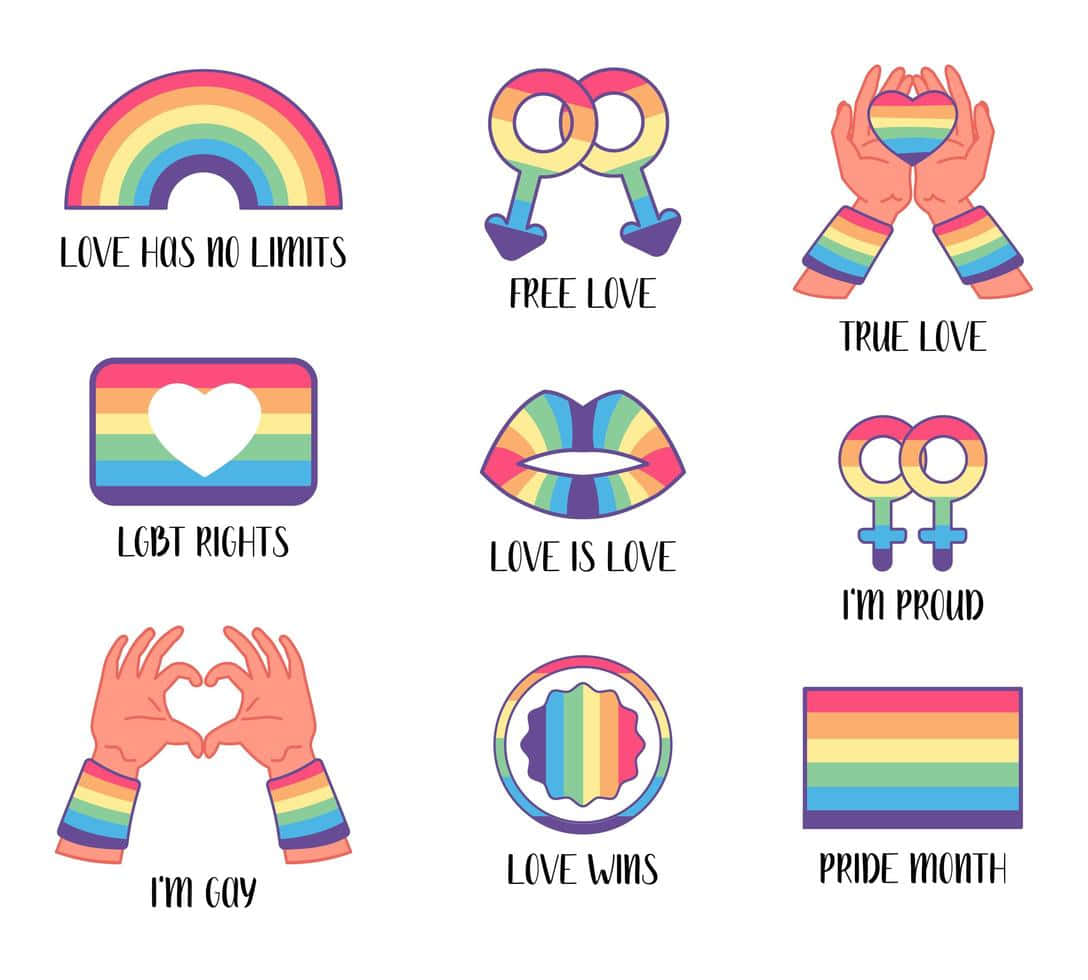 Cute Lgbt Pride Symbols Vector Artwork Wallpaper