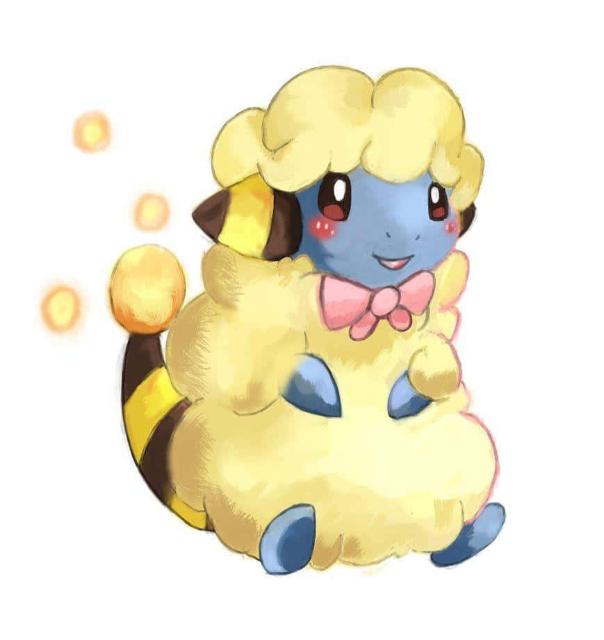 Cute Mareep Drawing Wallpaper