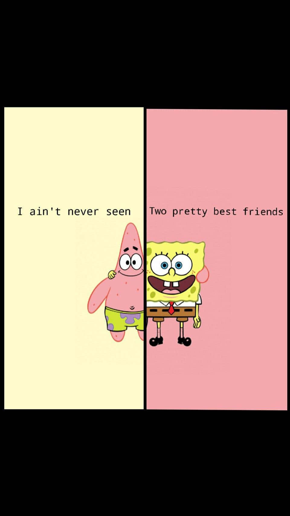 Cute Matching Best Friend Spongebob And Patrick Wallpaper