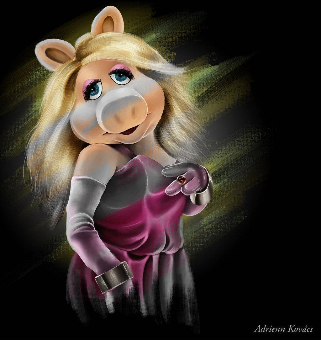 Cute Miss Piggy Fanart Wallpaper