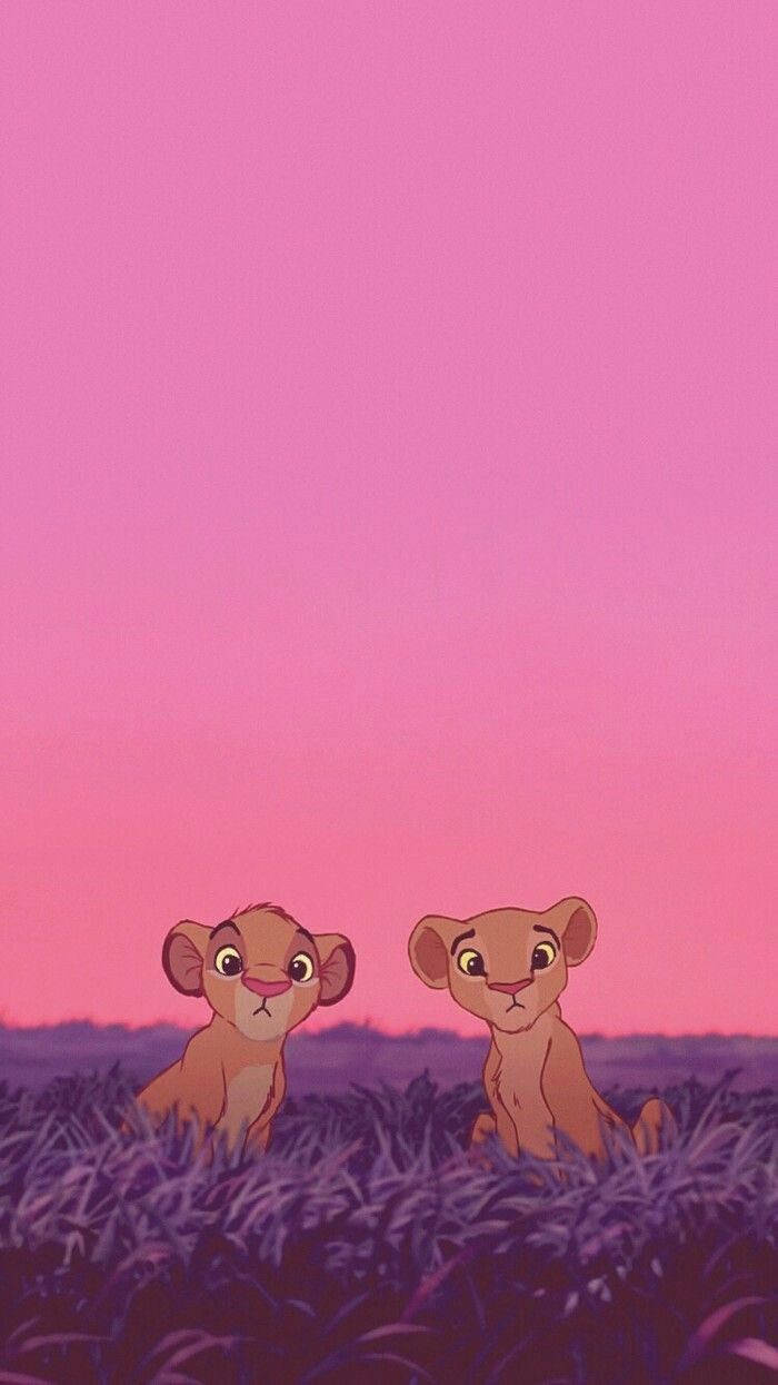 Cute Mobile Lion Cartoon Wallpaper