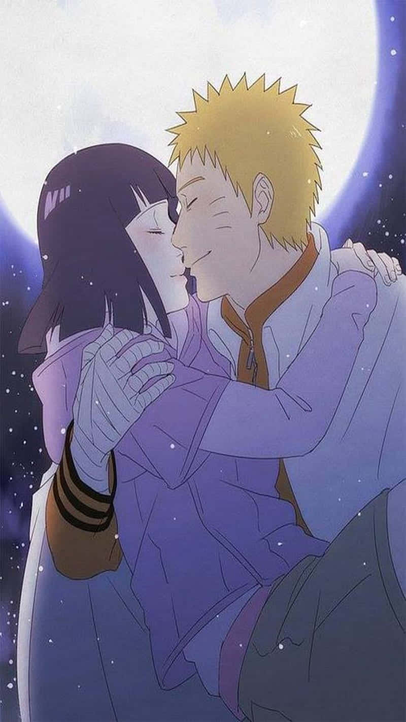 Cute Naruto And Hinata Snuggling Wallpaper