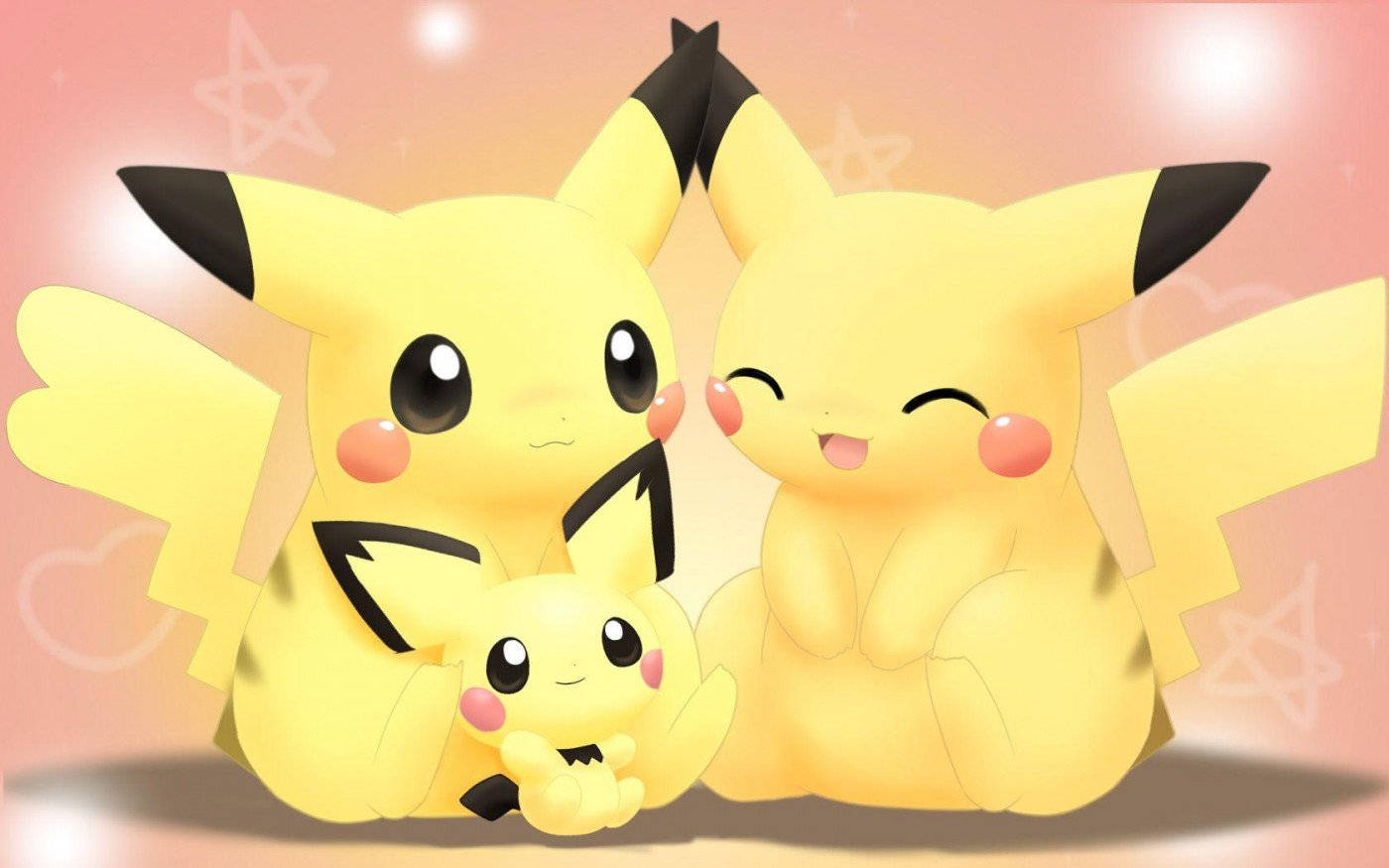 Cute Pichu Graphic Design Wallpaper