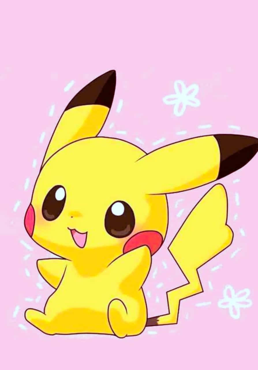 Cute Pikachu Pink Background Wallpaper