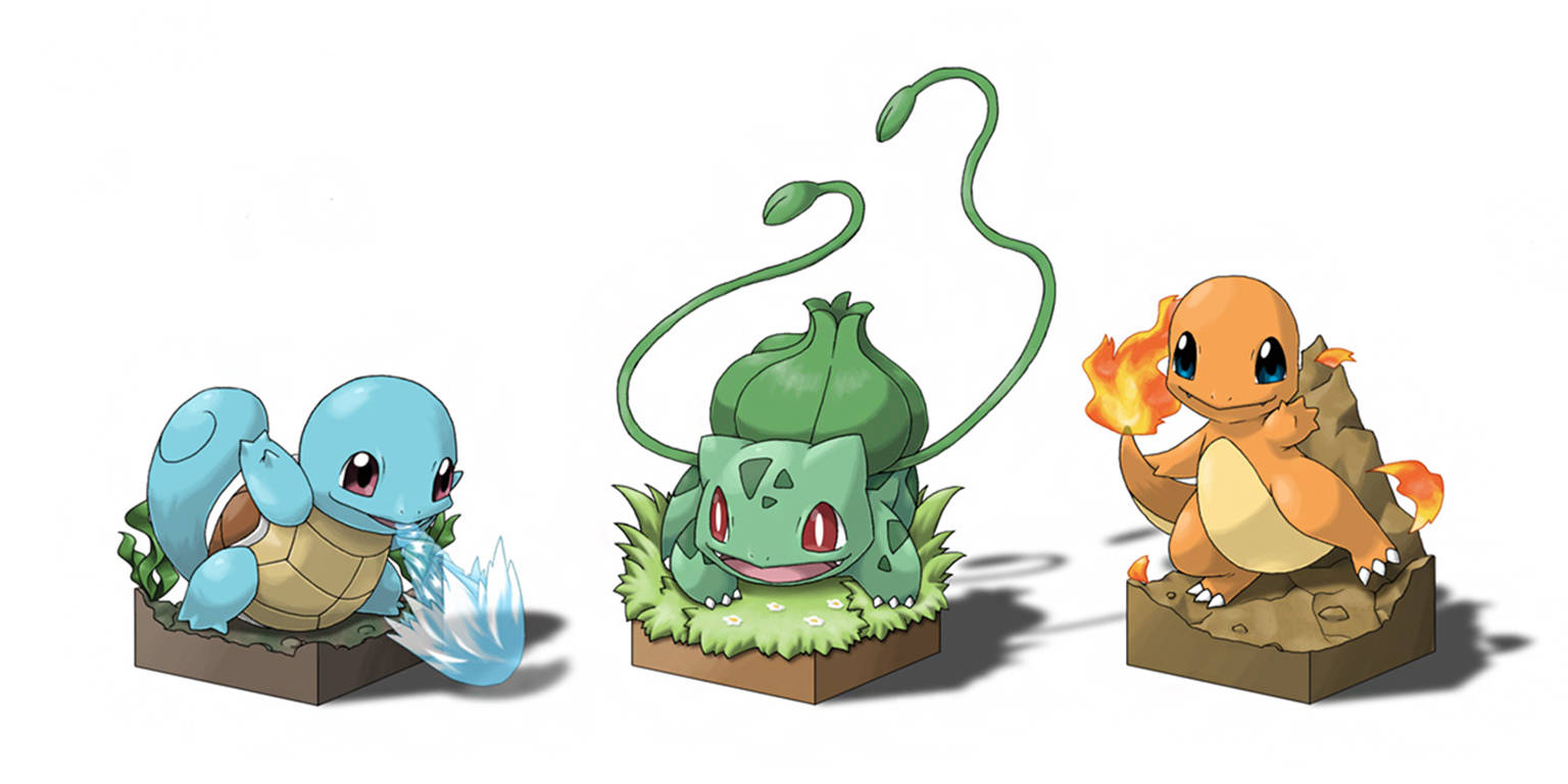 Cute Pokemon Three Types Wallpaper