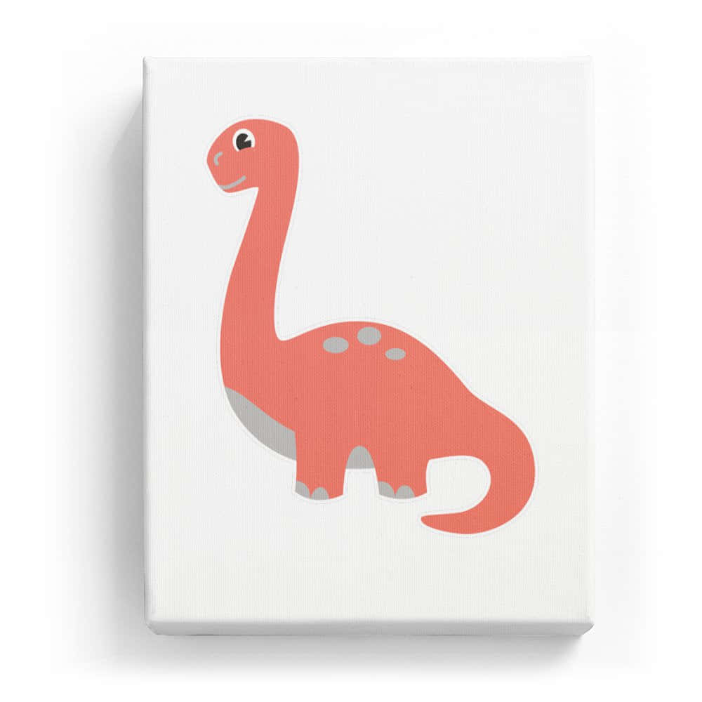 Cute Red Dinosaur Canvas Art Wallpaper