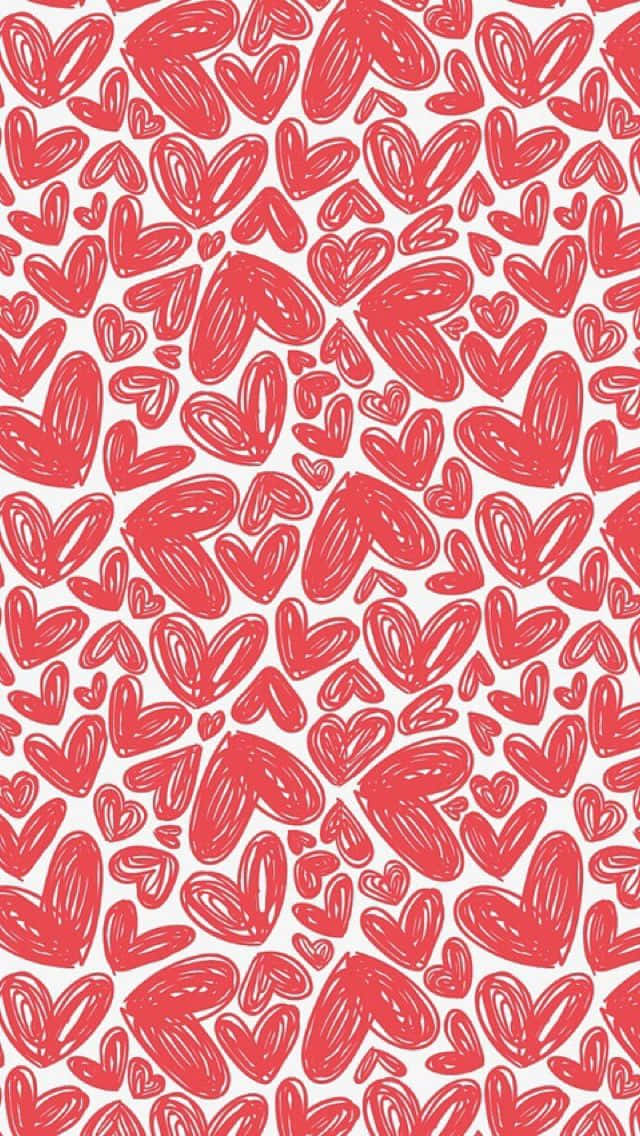 Cute Red Seamless Heart Iphone Wallpaper