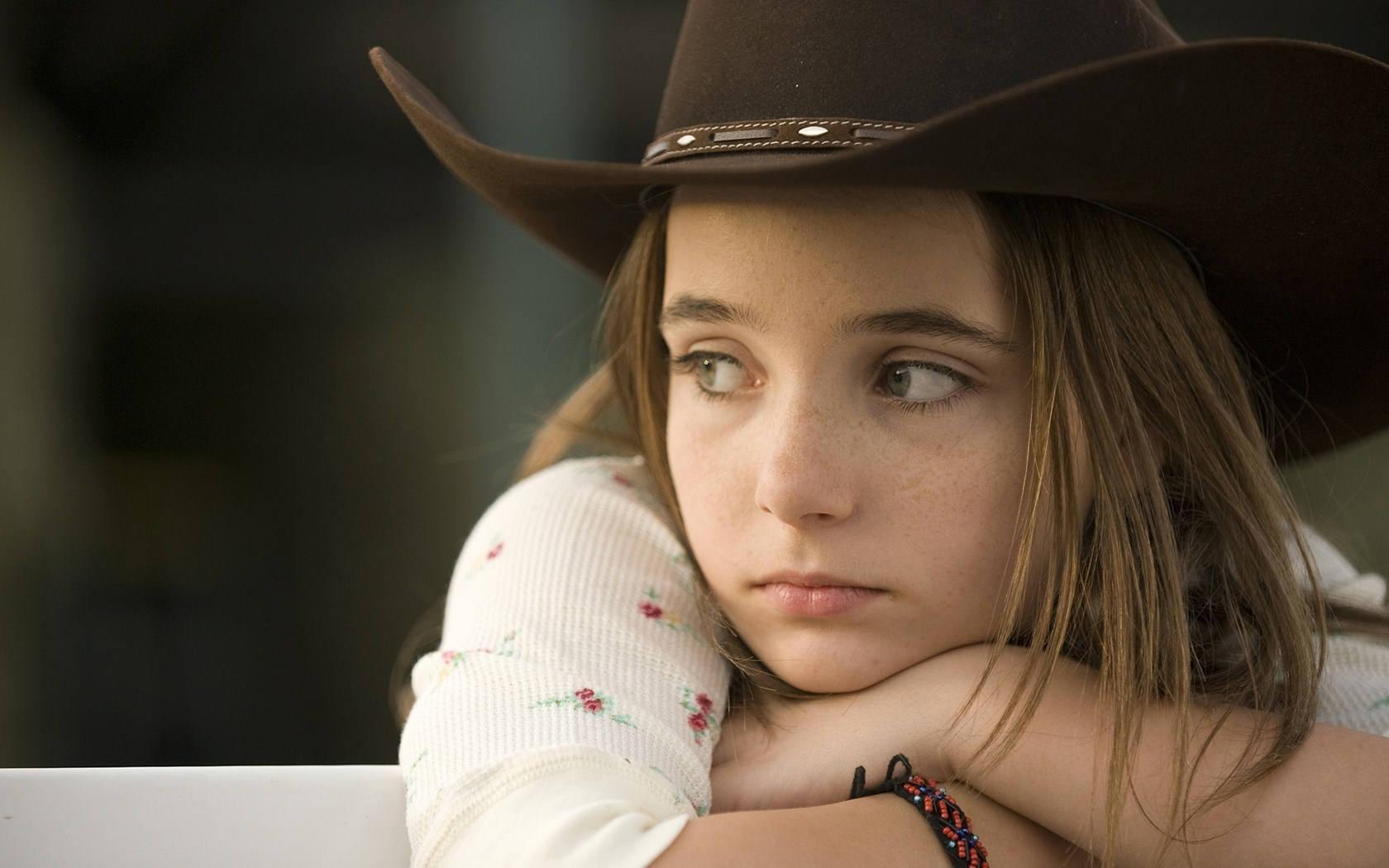 Cute Sad Cowgirl Wallpaper