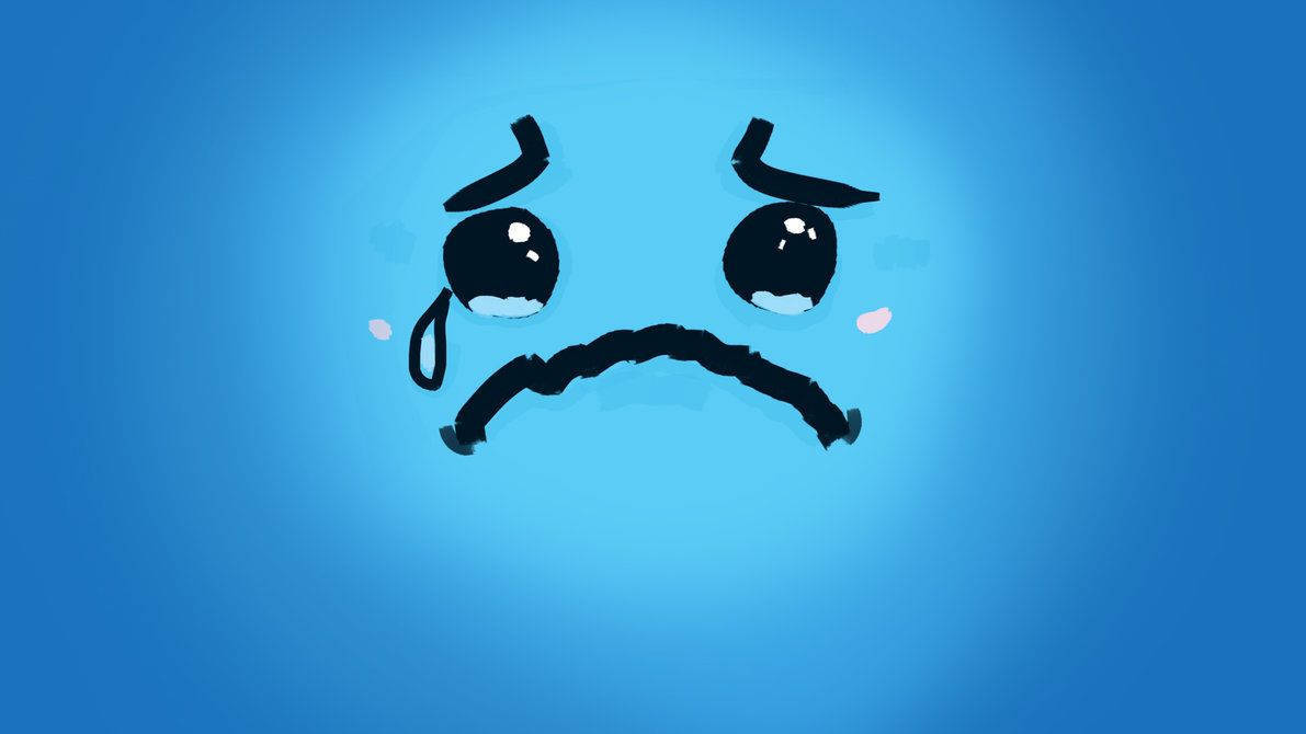 Cute Sad Crying Smiley Wallpaper