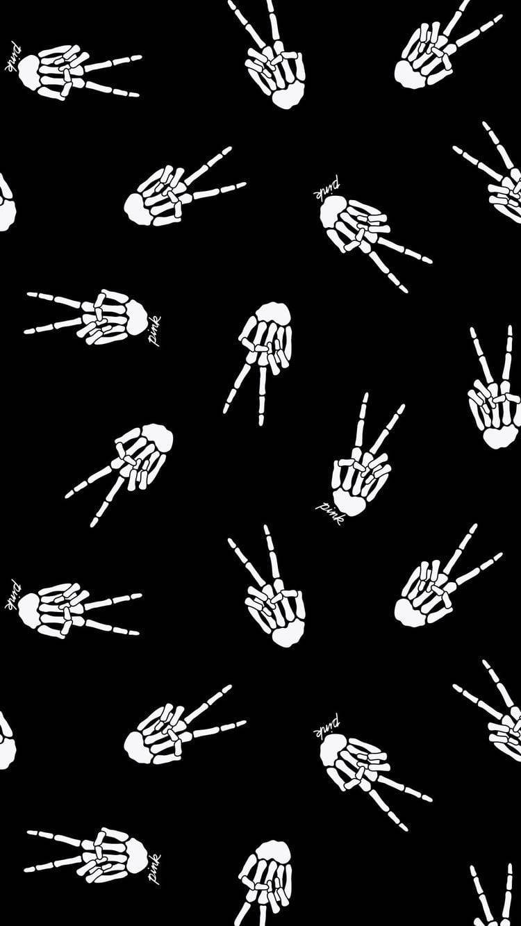 Cute Skeleton Hands Wallpaper