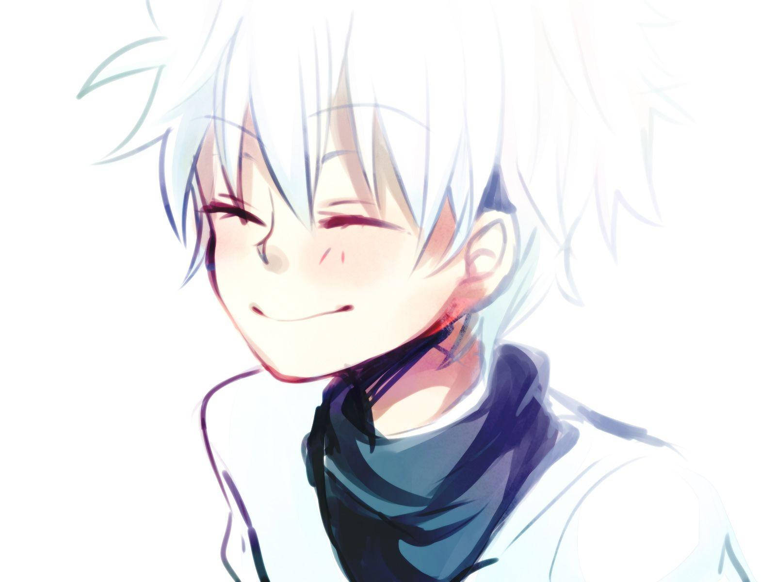 Cute Smile Hunter X Hunter Killua Pfp Painting Wallpaper