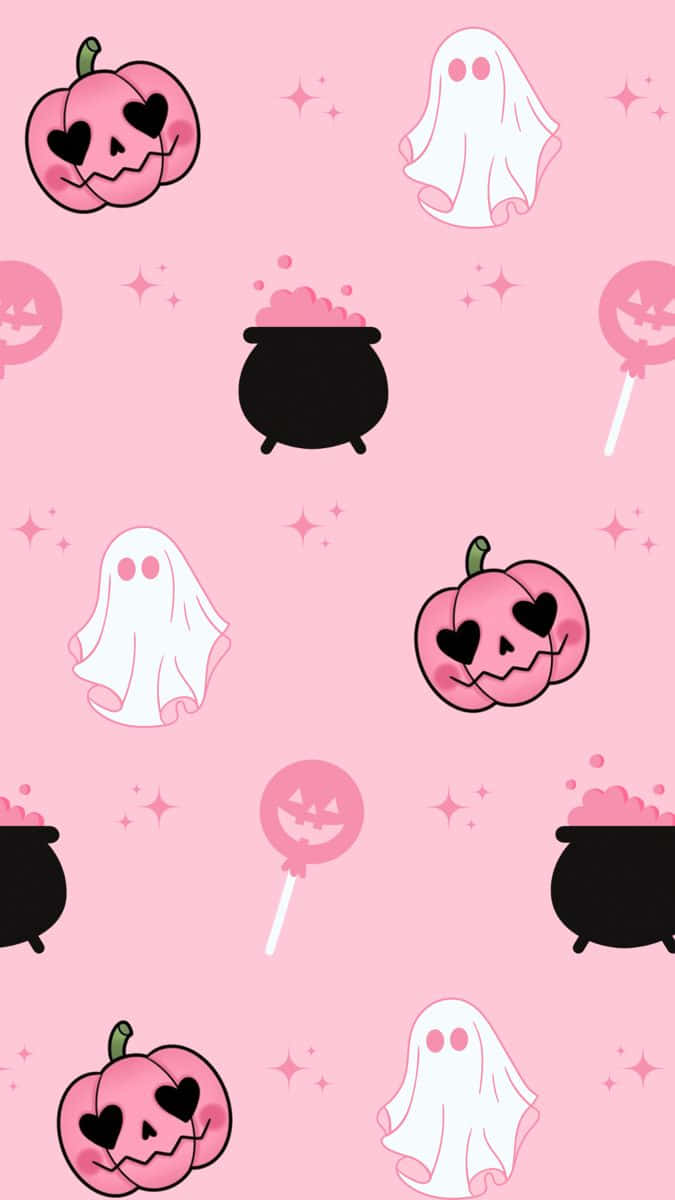 Cute Spooky Halloween Pattern Wallpaper